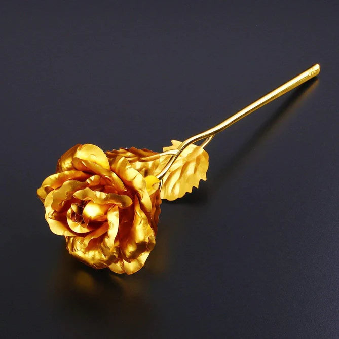 GOLD PLATED ROSE WITH BOX