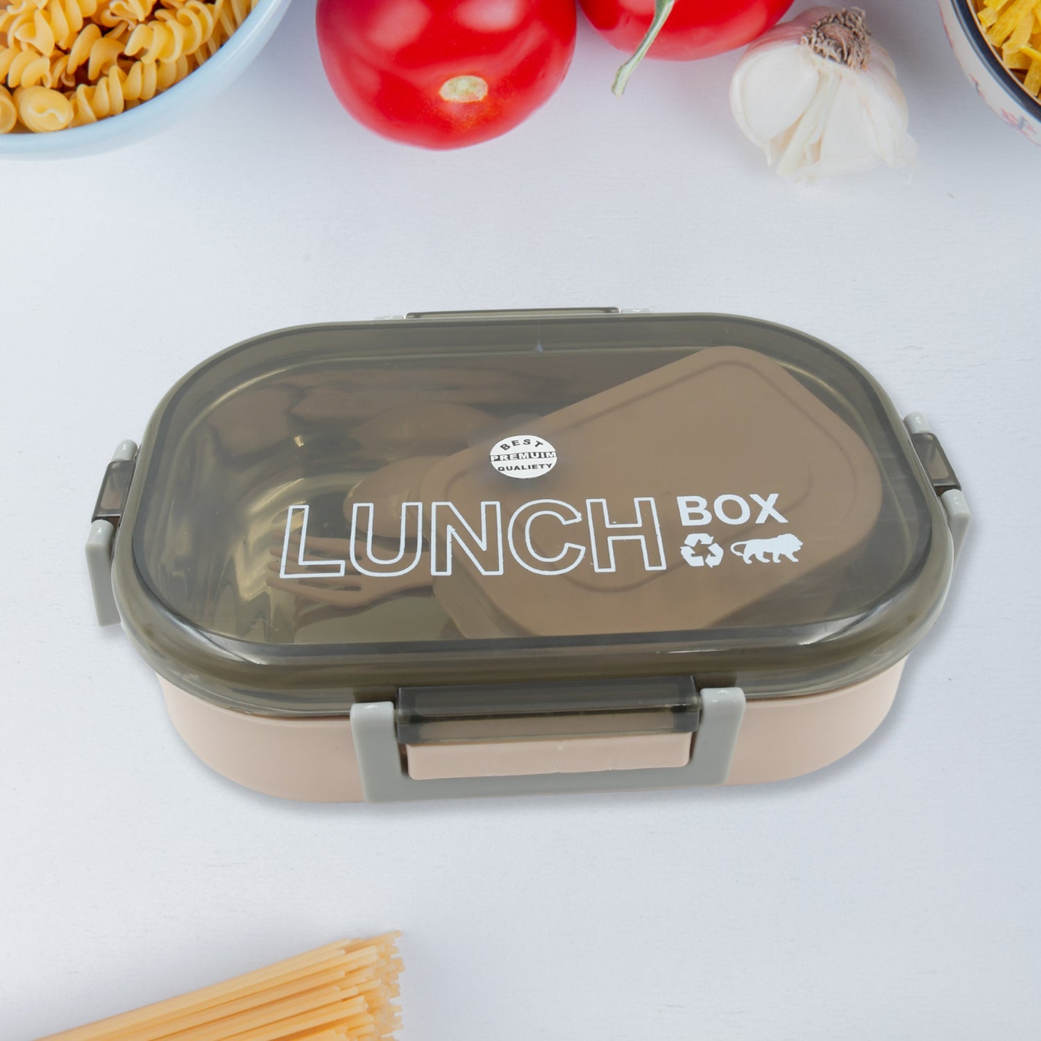 Stainless Steel & Heavy Plastic Material Lunch Box