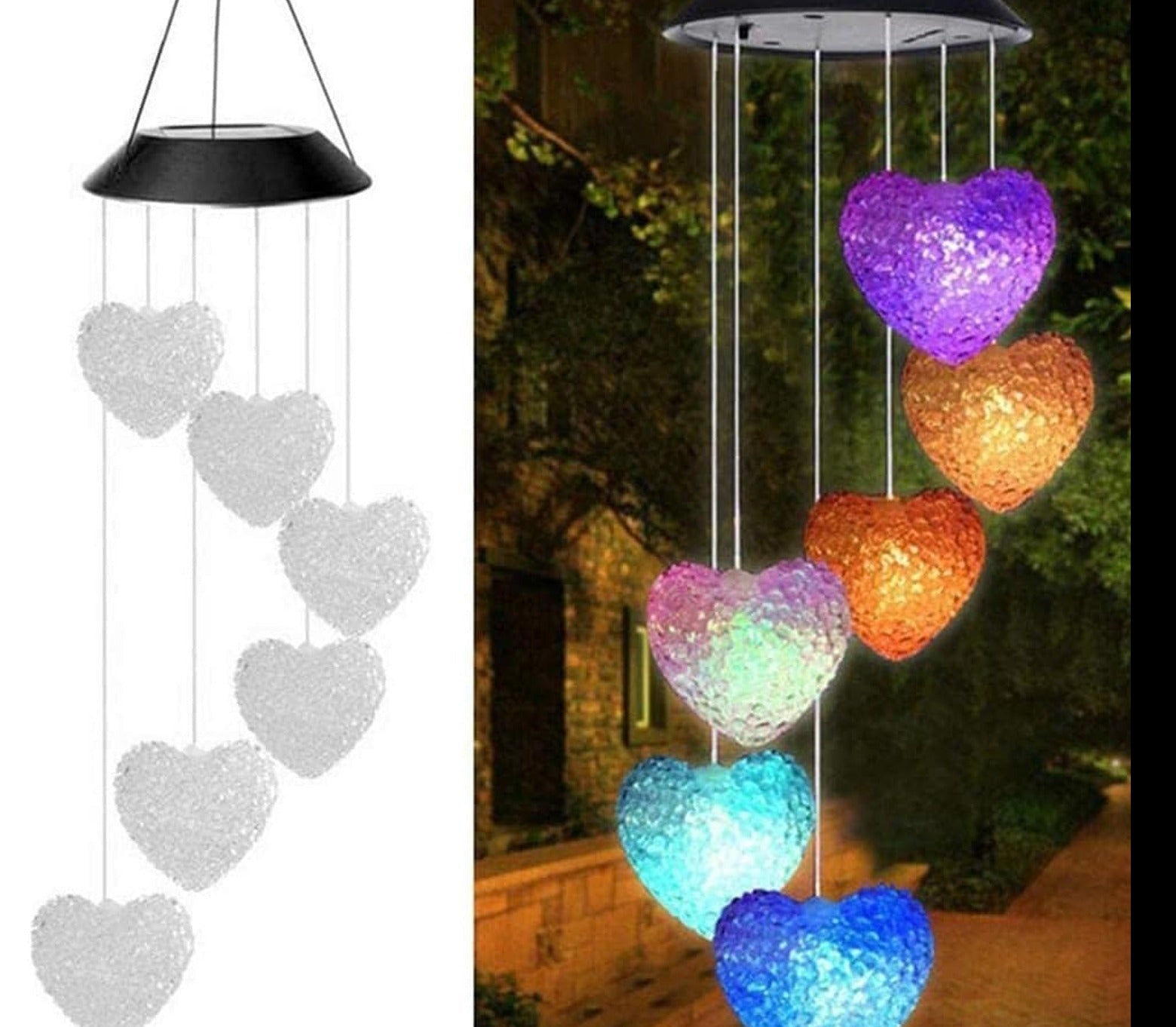 Solar LED Wind Chime: Colorful Outdoor Decor