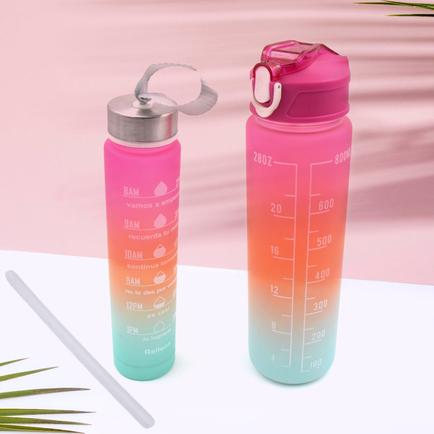 Kid-Friendly Cartoon Water Bottles (2 Pcs), High-Quality, BPA-Free, Leak-Proof. Perfect for School, Office, Sports, Gym, Yoga, and Fridge