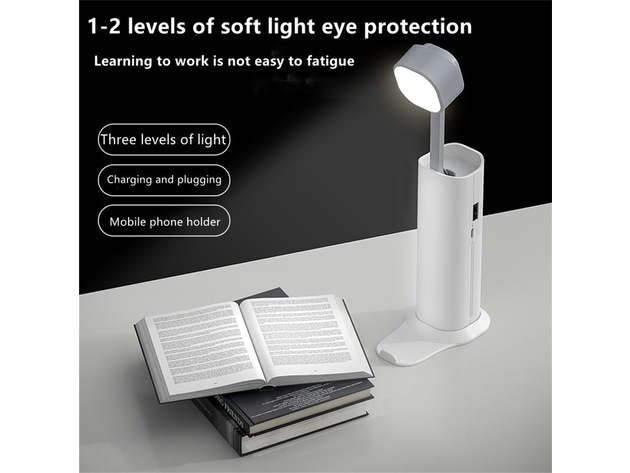 4-in-1 Rechargeable LED Desk Lamp: Portable, Eye-Friendly, and Multi-Functional for Home and Office