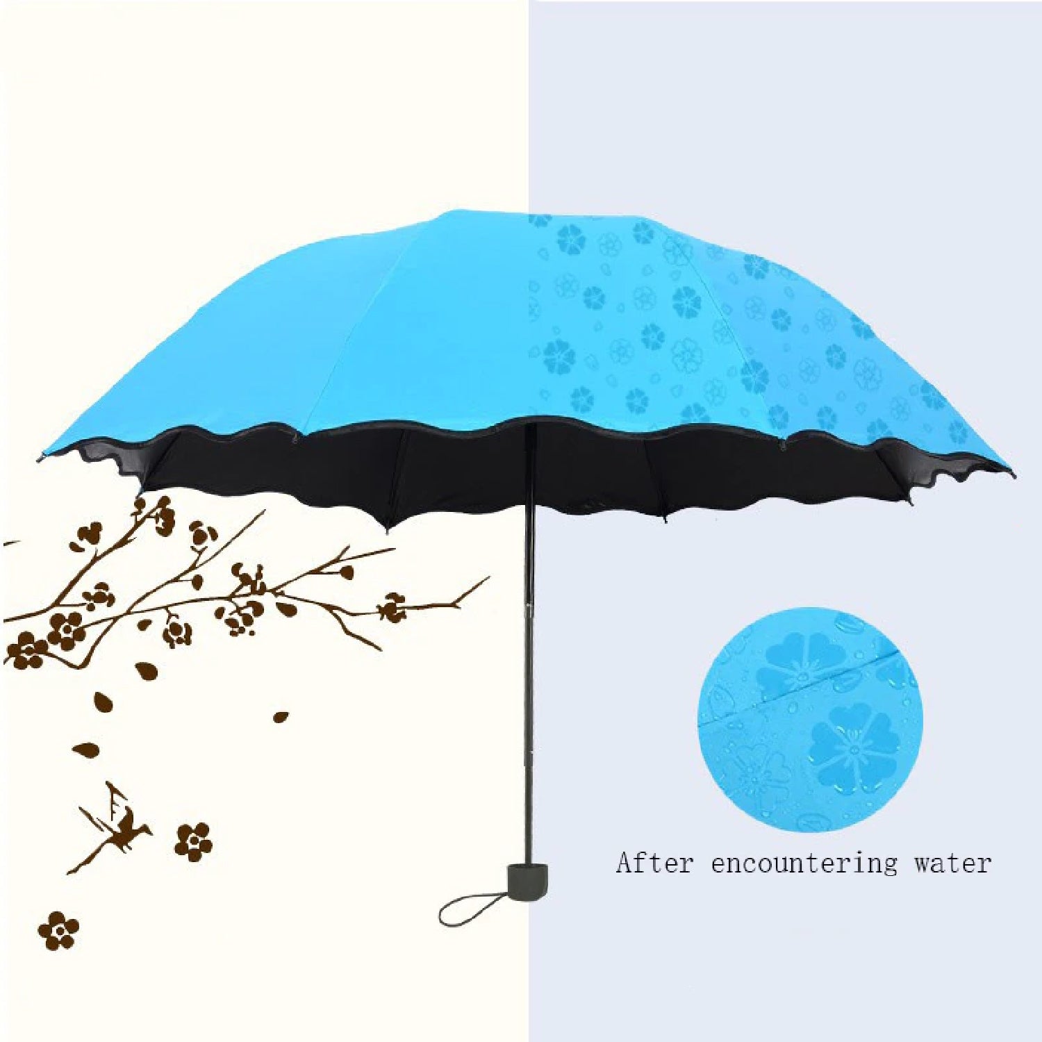 Magic Blossom Umbrella with Water Print